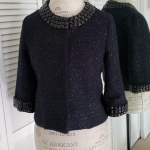 Boxy style cropped jeweled Jacket M